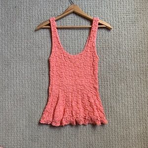 Coral peplum top from Urban Outfitters